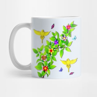 Cute Birds. Budgerigars aka Parakeets Mug